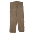 DICKIES Mens Jeans Brown Regular Straight Denim Medium W32 L30 Workwear Zip
