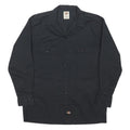 DICKIES Mens Black Work Shirt M Polyester Blend Button Closure Casual Fit