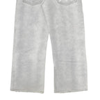 UNCLE SAM Mens Jeans White Grey Regular Straight Cotton Button W38 L27 Logo