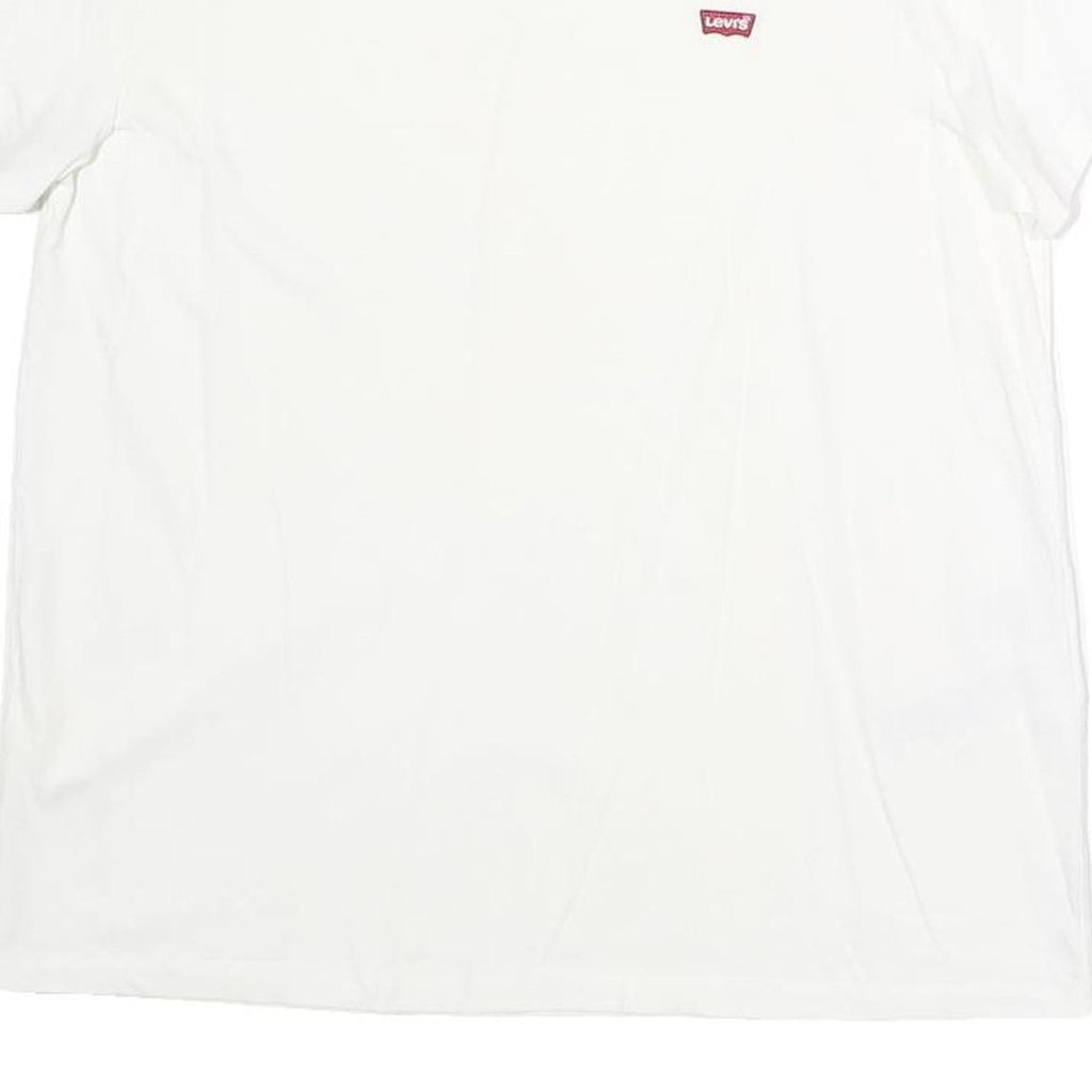LEVI'S Womens White L Classic T-Shirt Short Sleeve Crew Neck Cotton Logo