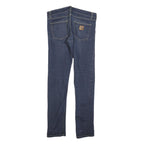 CARHARTT Mens Slim Blue Denim Jeans W32 L34 Zip Cotton Blend Stylish Comfort