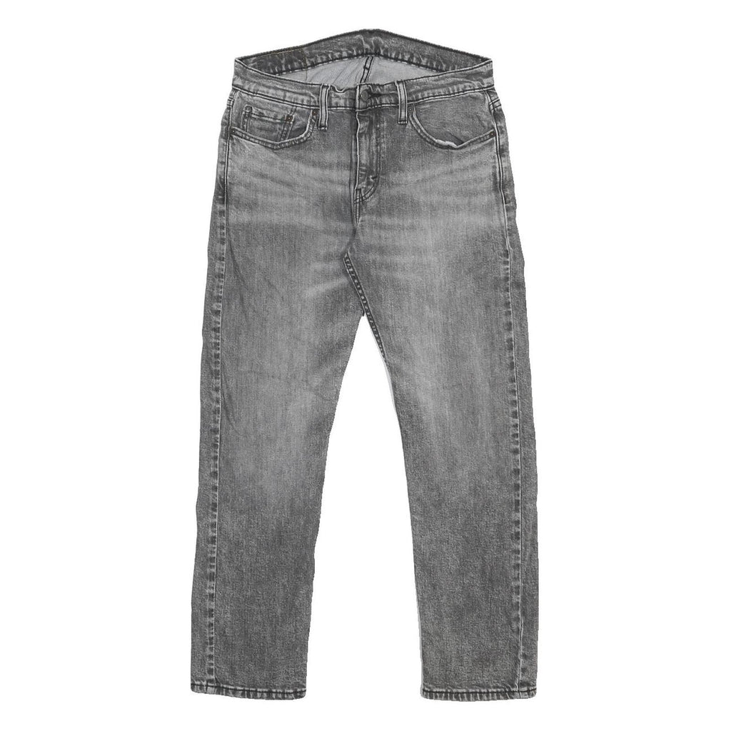 LEVI'S 502 Mens Jeans Grey Slim Straight Denim Medium W30 L30 Zip Closure