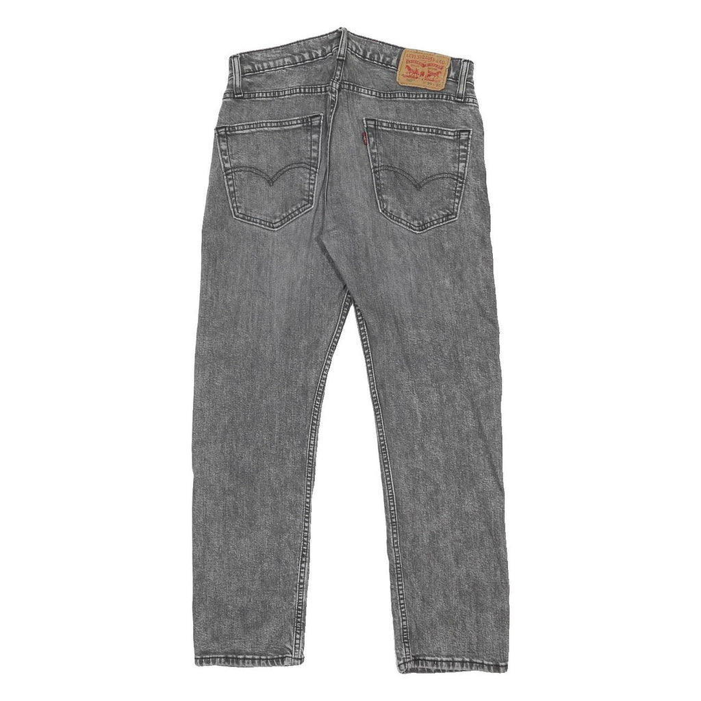 LEVI'S 502 Mens Jeans Grey Slim Straight Denim Medium W30 L30 Zip Closure