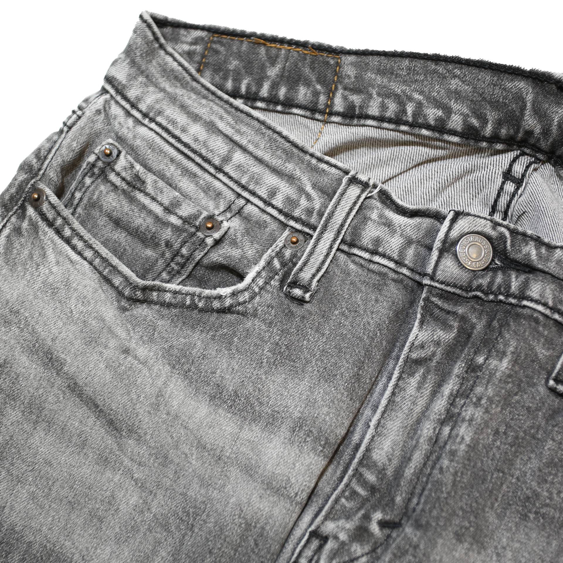 LEVI'S 502 Mens Jeans Grey Slim Straight Denim Medium W30 L30 Zip Closure