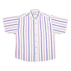 PUT IT ON Mens Shirt White 90s Striped L