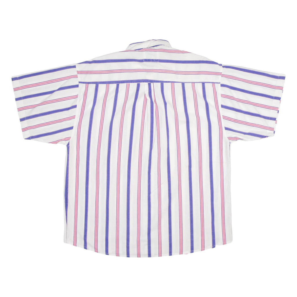 PUT IT ON Mens Shirt White 90s Striped L
