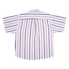 PUT IT ON Mens Shirt White 90s Striped L
