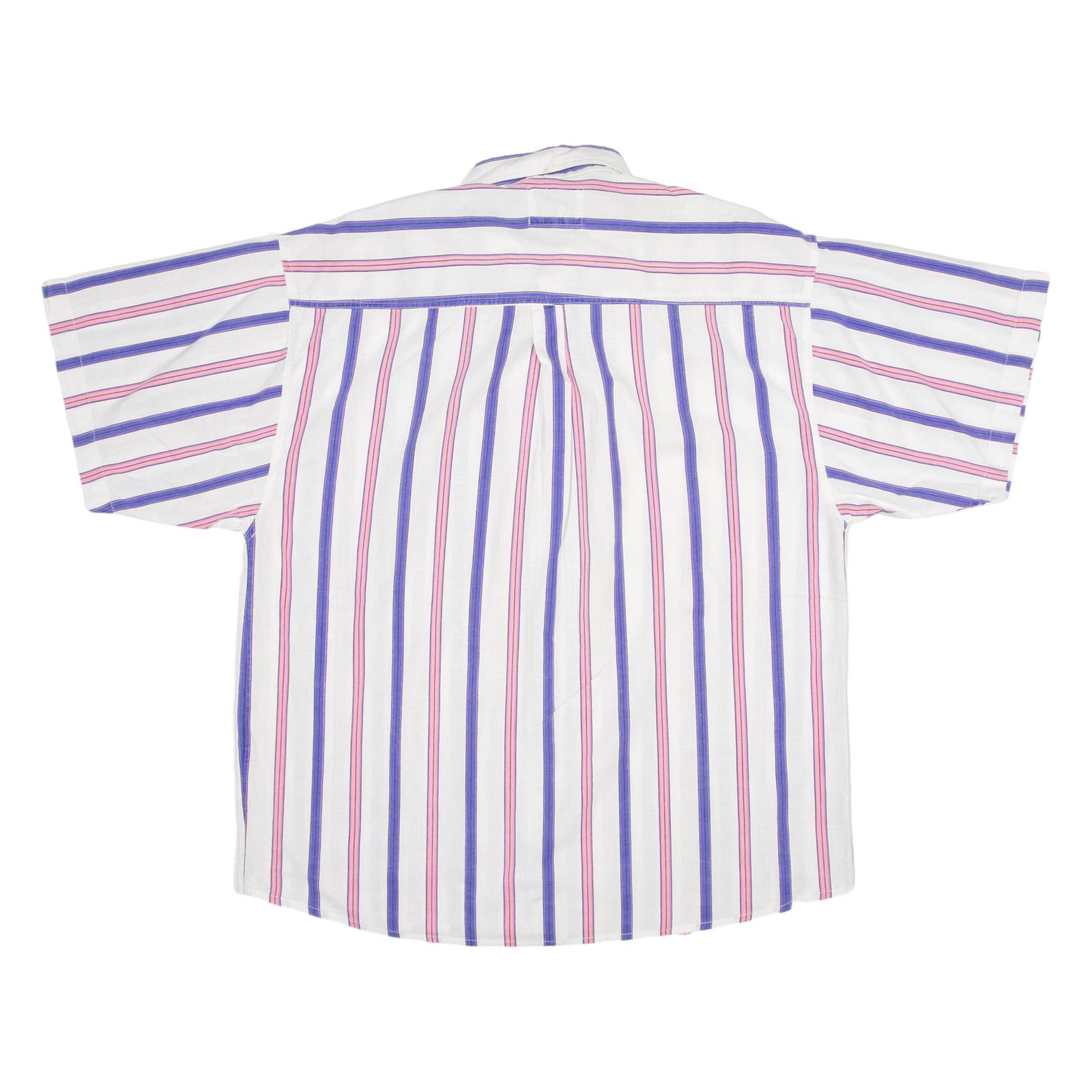 PUT IT ON Mens Shirt White 90s Striped L