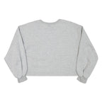 MISS SELFRIDGE Womens Grey Crew Neck UK 14 Embroidered Sweatshirt Crop Top