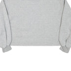 MISS SELFRIDGE Womens Grey Crew Neck UK 14 Embroidered Sweatshirt Crop Top