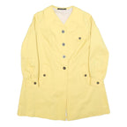 CYCLONE Womens Yellow Jacket M Polyester Plain Button Closure Stylish