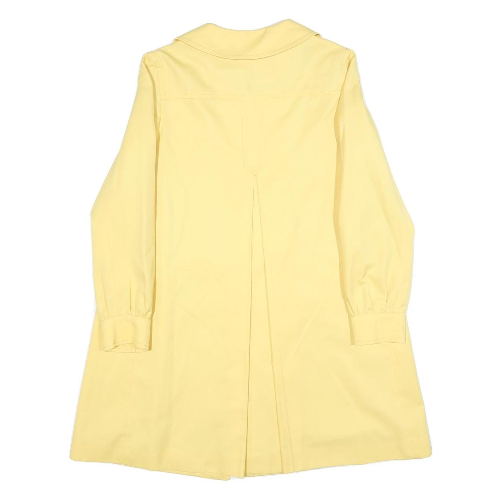 CYCLONE Womens Yellow Jacket M Polyester Plain Button Closure Stylish