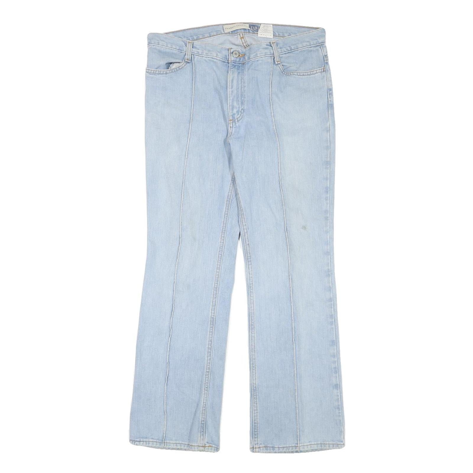 GAP Womens Relaxed Light Blue Denim Jeans W34 L29 Relaxed Fit Zip Closure