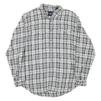 FILA Mens Black & White Check Shirt XL Button Down Cotton Casual Regular Fit