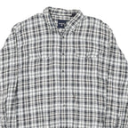 FILA Mens Black & White Check Shirt XL Button Down Cotton Casual Regular Fit