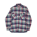 Mens Shirt Blue Check Long Sleeve M