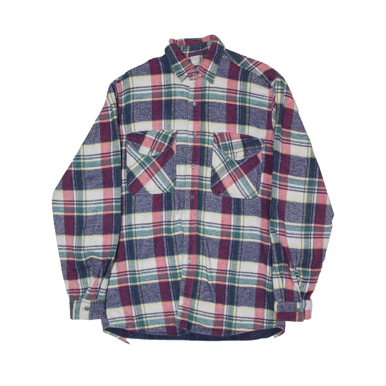 Mens Shirt Blue Check Long Sleeve M
