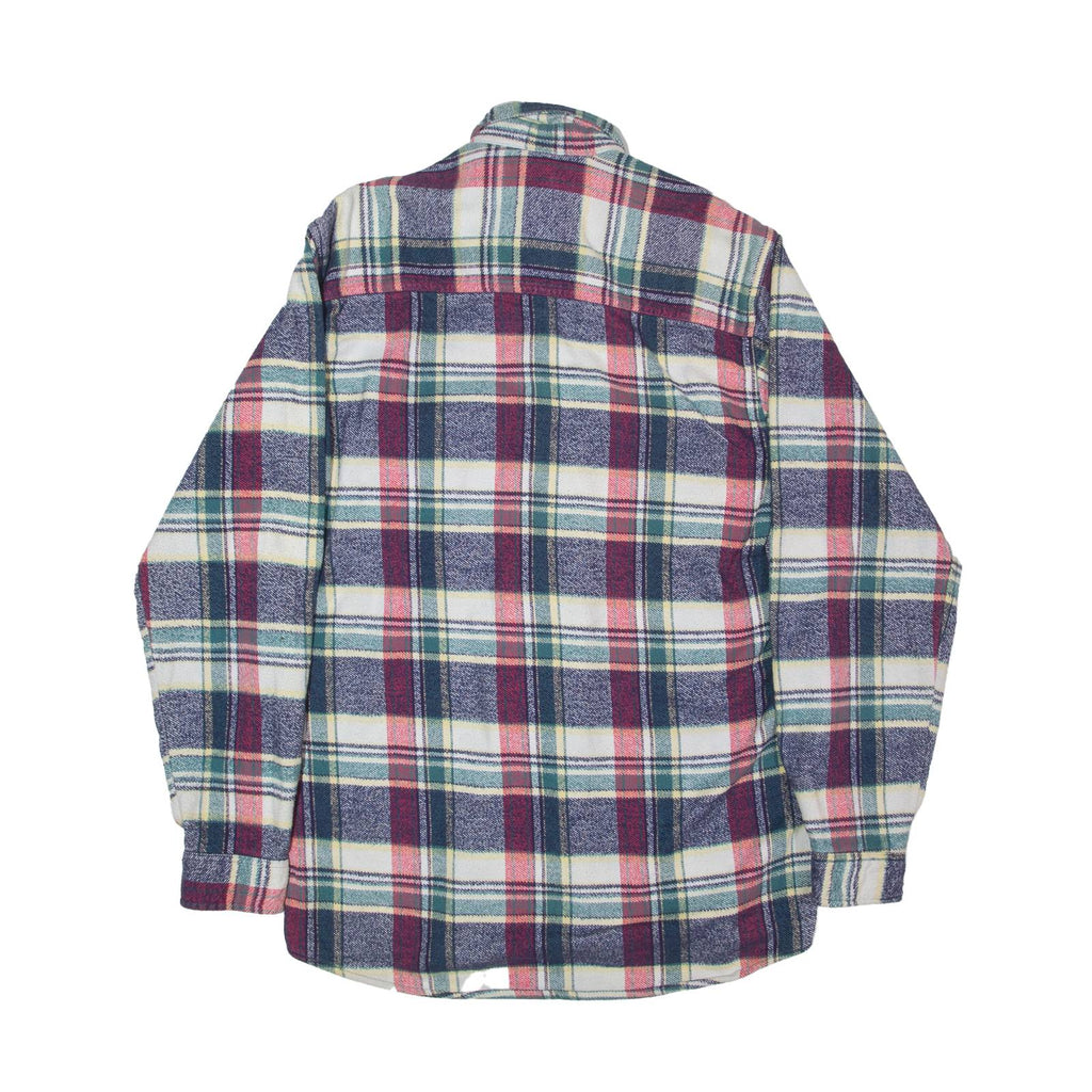 Mens Shirt Blue Check Long Sleeve M