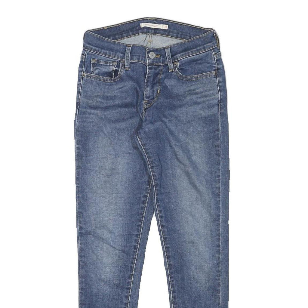 LEVI'S Womens Jeans Blue Slim Skinny Denim Medium W24 L26 Stylish Stretch Cotton