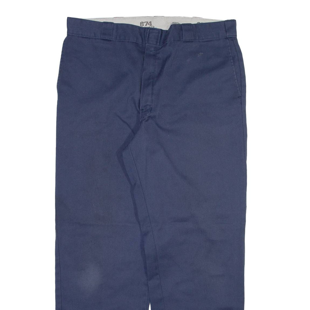 DICKIES 874 Workwear Mens Trousers Blue Regular Straight W38 L32