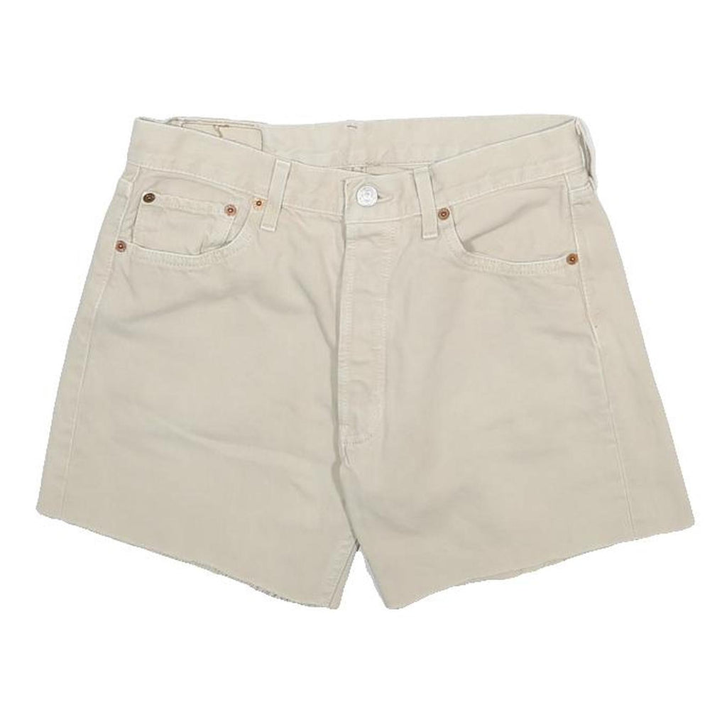 LEVI'S Womens Shorts Cream Cotton Casual M W30 Classic Comfort