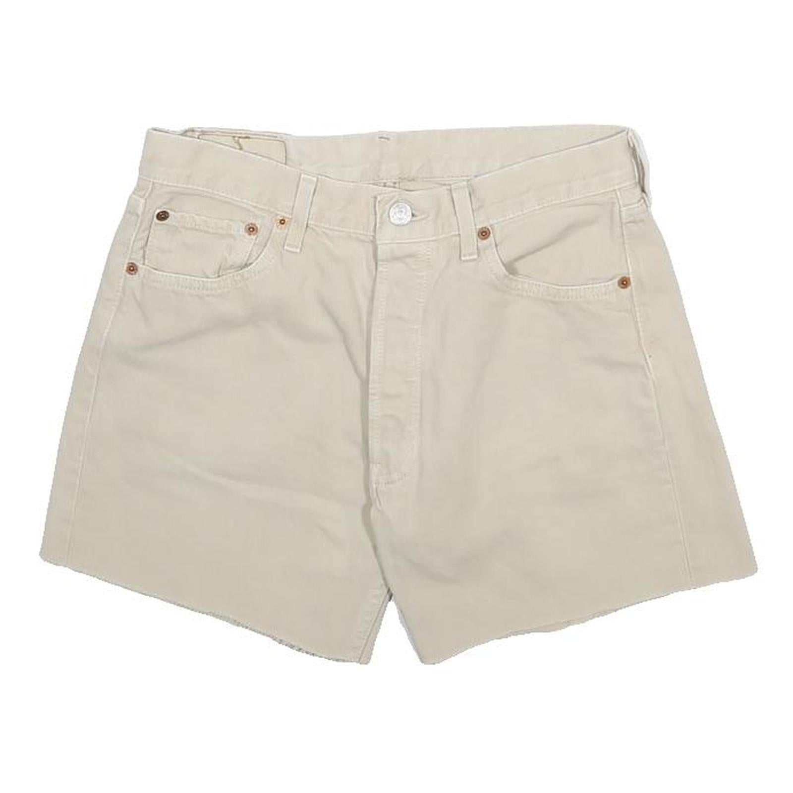LEVI'S Womens Shorts Cream Cotton Casual M W30 Classic Comfort
