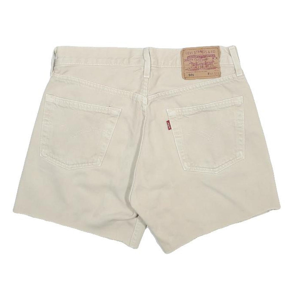 LEVI'S Womens Shorts Cream Cotton Casual M W30 Classic Comfort