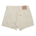 LEVI'S Womens Shorts Cream Cotton Casual M W30 Classic Comfort