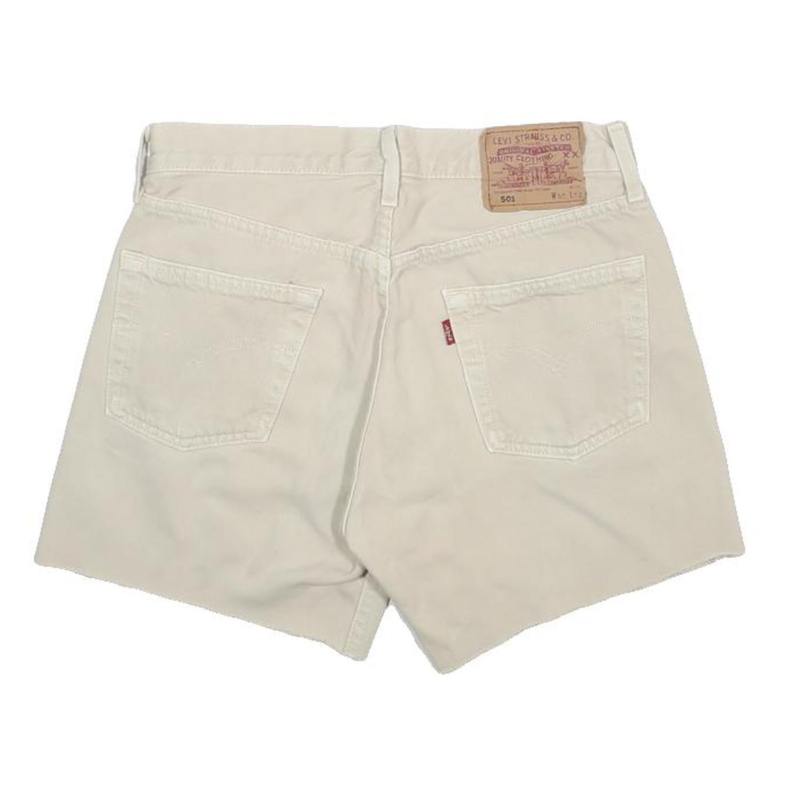 LEVI'S Womens Shorts Cream Cotton Casual M W30 Classic Comfort