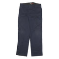 DICKIES Mens Cotton Blend Navy Regular Fit Straight Leg Trousers W34 L31