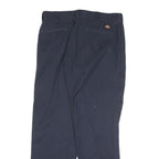 DICKIES Mens Cotton Blend Navy Regular Fit Straight Leg Trousers W34 L31