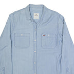 HOLLISTER Womens Plain Shirt Blue Long Sleeve L