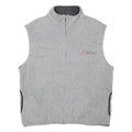 NAUTICA Mens Grey Fleece Sleeveless Jacket L Polyester Blend Zip Casual Outdoor
