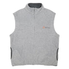 NAUTICA Mens Grey Fleece Sleeveless Jacket L Polyester Blend Zip Casual Outdoor