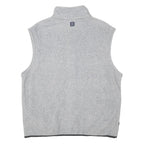 NAUTICA Mens Grey Fleece Sleeveless Jacket L Polyester Blend Zip Casual Outdoor