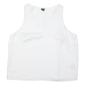 RIVER ISLAND Womens White Sleeveless V-Neck Plain Top UK 18 Summer Casual