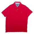 TOMMY HILFIGER Mens Polo Shirt Red M