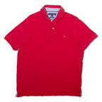 TOMMY HILFIGER Mens Polo Shirt Red M