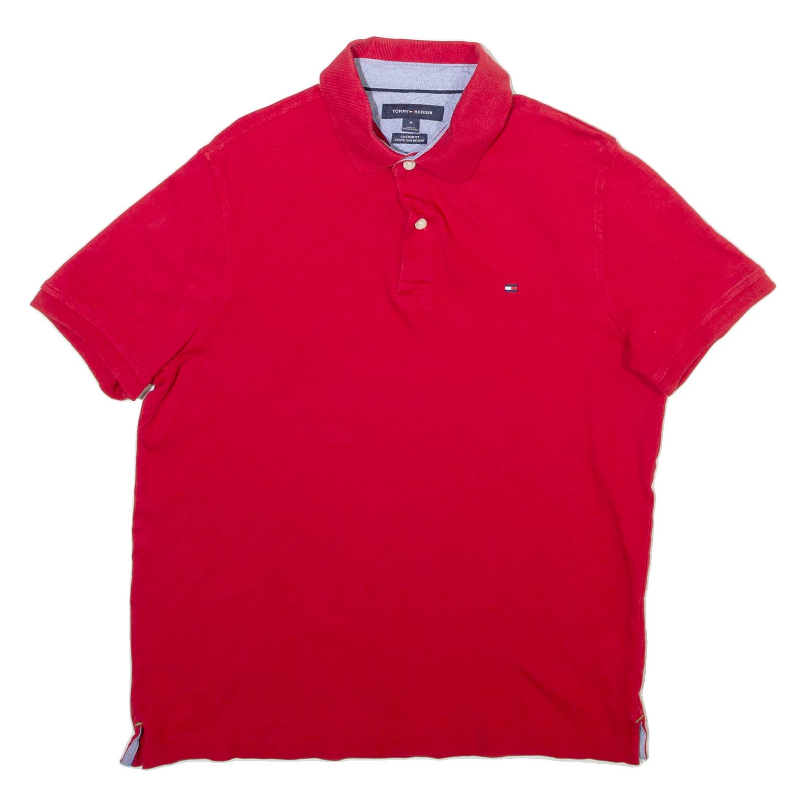 TOMMY HILFIGER Mens Polo Shirt Red M