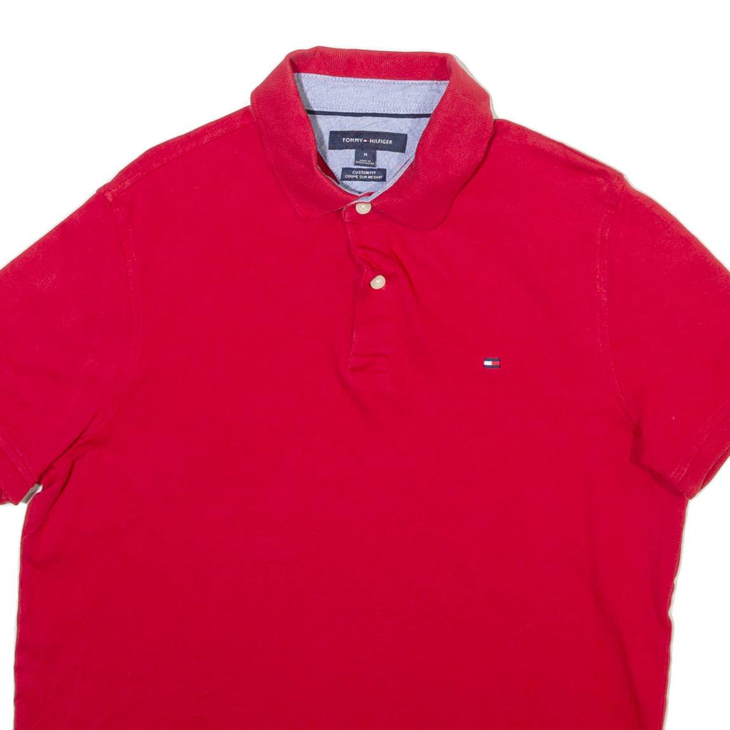 TOMMY HILFIGER Mens Polo Shirt Red M