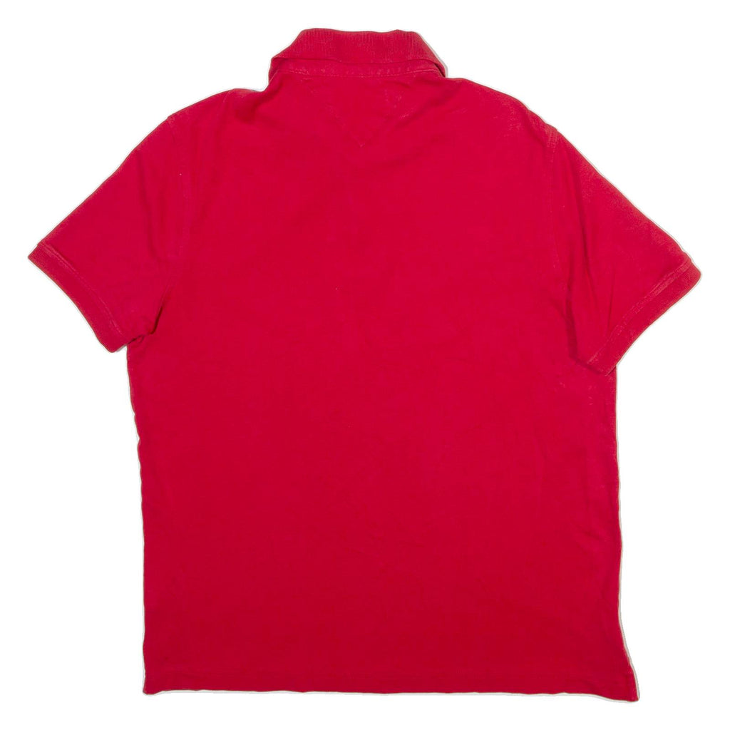 TOMMY HILFIGER Mens Polo Shirt Red M