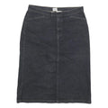 CALVIN KLEIN JEANS Womens Blue Denim Straight Knee Length Cotton Blend Skirt M