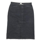 CALVIN KLEIN JEANS Womens Blue Denim Straight Knee Length Cotton Blend Skirt M