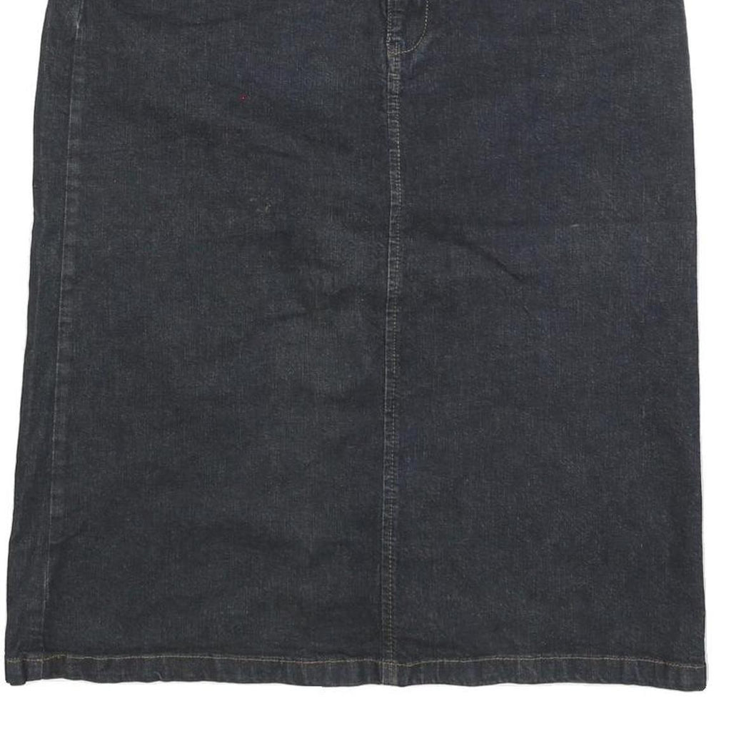 CALVIN KLEIN JEANS Womens Blue Denim Straight Knee Length Cotton Blend Skirt M