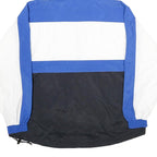 LUNA PIER Mens Blue & White Outdoor Nylon Woven Hooded Jacket XL Colourblock