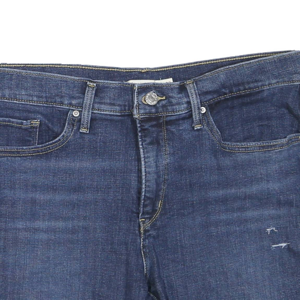 LEVI'S Womens Denim Blue Casual Shorts M W32 Distressed Raw Hem