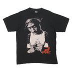 HEAVYMETAL Mens Black 2 Pac Graphic T-Shirt L Short Sleeve Crew Neck Vintage
