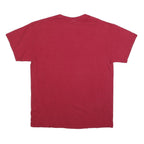 GILDAN Mens Red Falcon Football Graphic T-Shirt L Short Sleeve Crew Neck Casual