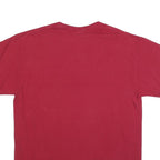 GILDAN Mens Red Falcon Football Graphic T-Shirt L Short Sleeve Crew Neck Casual