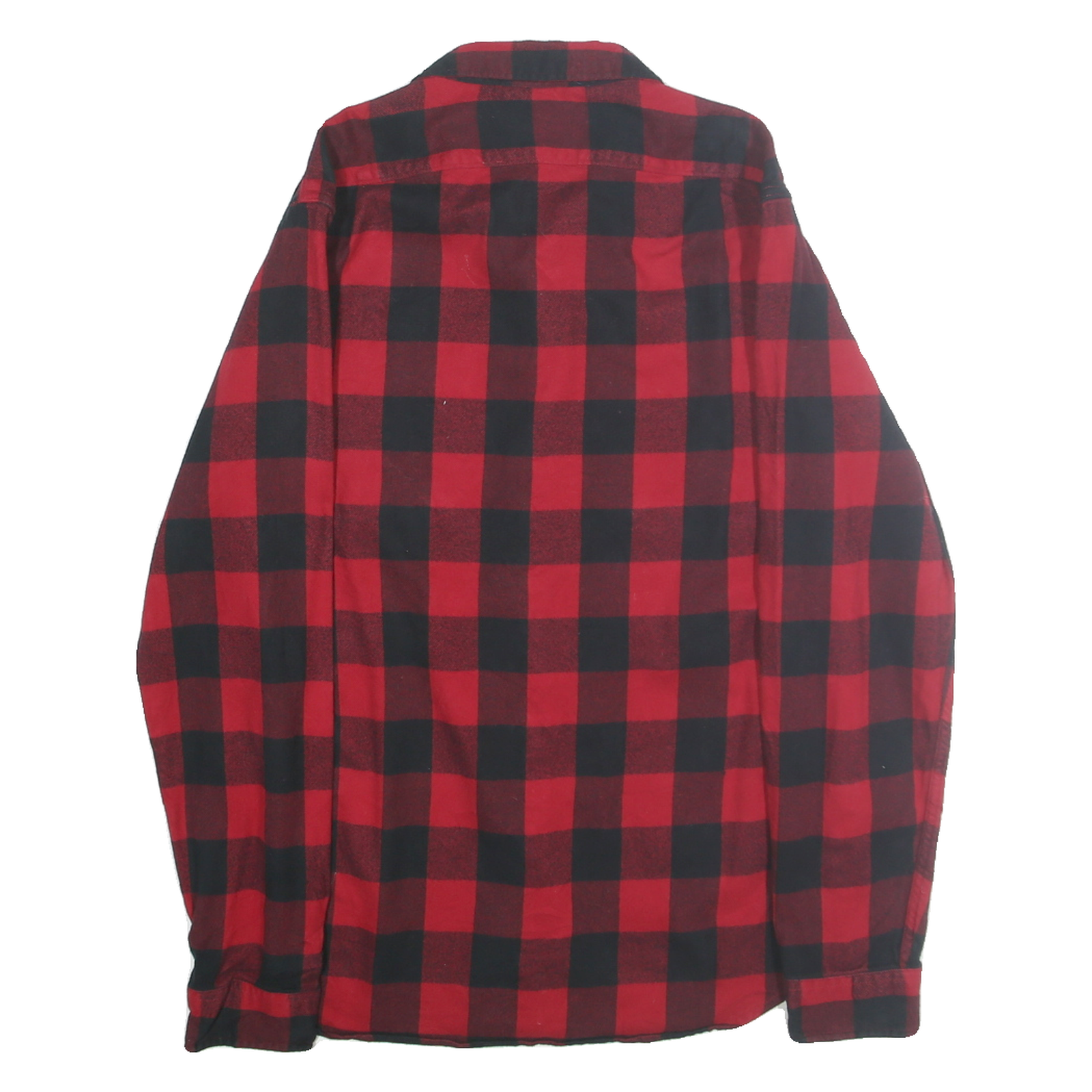 J.CREW Mens Red & Black Checked Shirt S Casual Cotton Long Sleeve Button Shirt